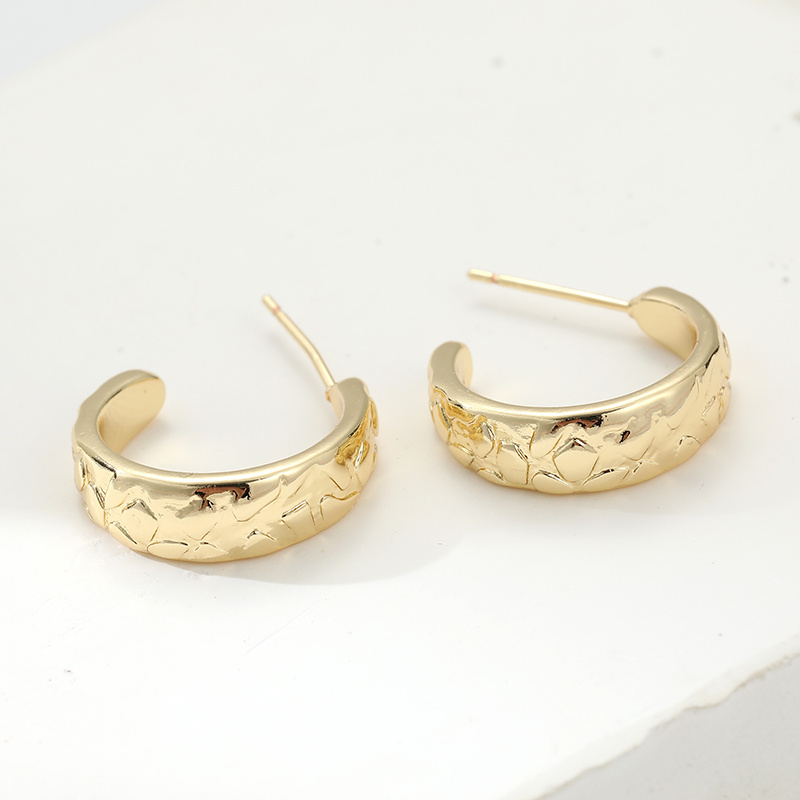 Women's Chic Scaly Round Hoop Earrings
